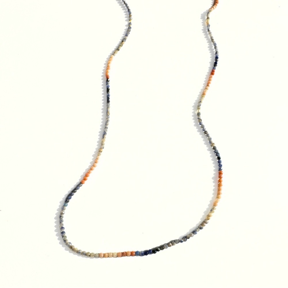 Multi Gemstone Choker Necklace with 14K Gold Filled clasp